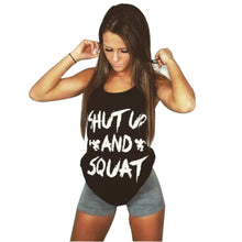 Load image into Gallery viewer, JECKSION Letter Print Women Blouse 2016 Summer Workout Shirt Clothes Fitness Girls Tops Sleeveless O-neck Blouse #LSIW
