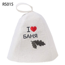 Load image into Gallery viewer, Wool Felt Sauna Hat Anti Heat Russian Banya Cap For Bath House Head Protection